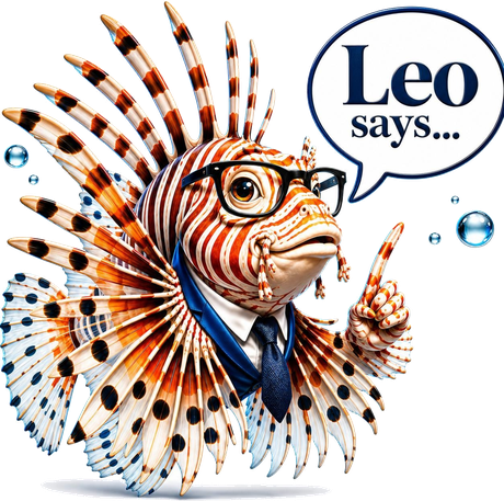 Leo, the lionfish personal shopper, saying hello